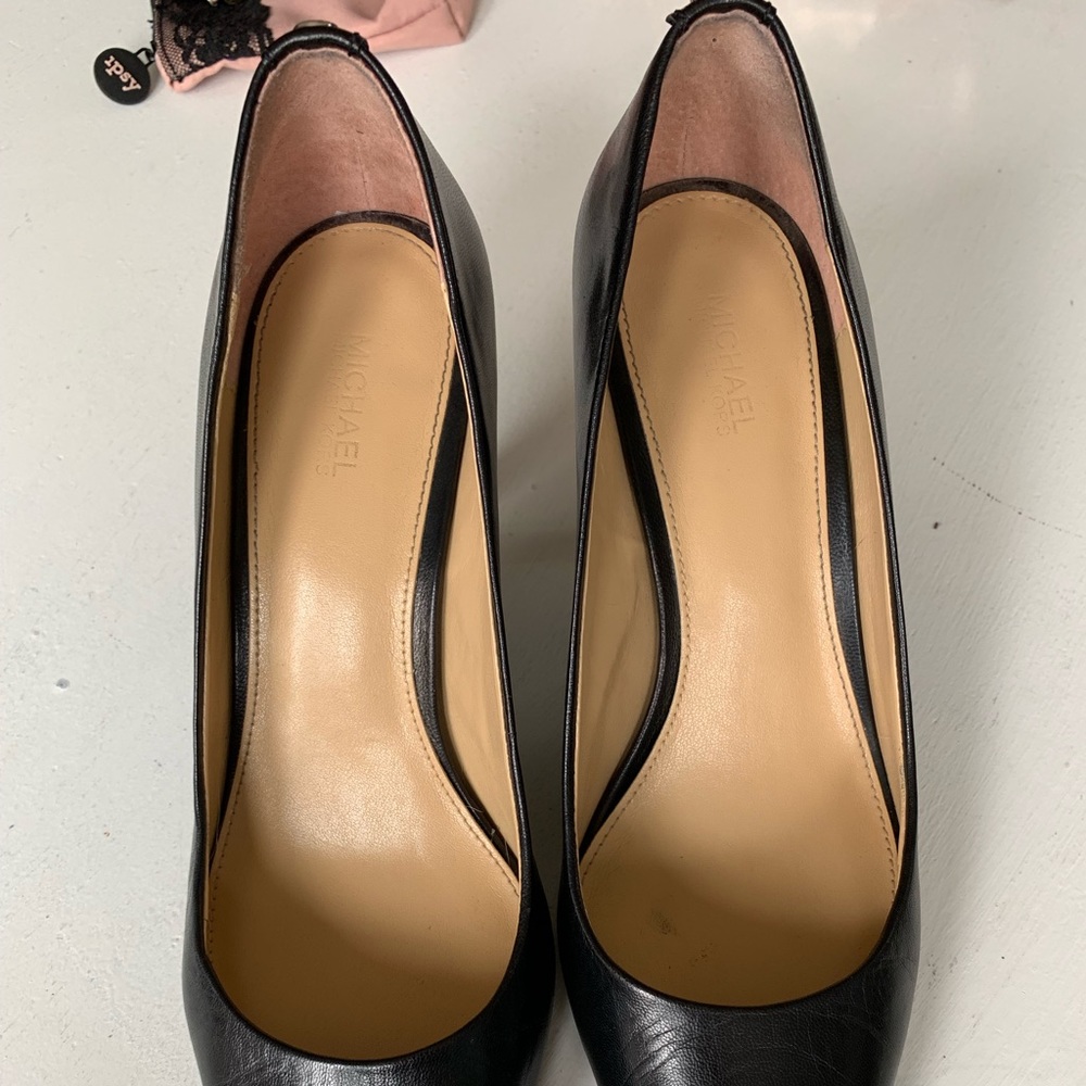 Michael Kors Black Leather Heels - Picture 5 of 7
